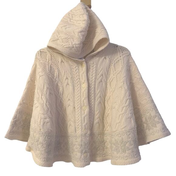 Polo Ralph Lauren Other - Polo Ralph lauren girls' cable-knit cape sz 4/5